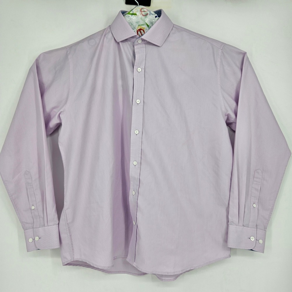 Heritage House Shirt Mens Large Custom Made Tailor Button Down Casual Pink‎